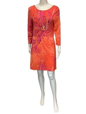 Trina Turk Floral Print Midi Length Dress Size: M